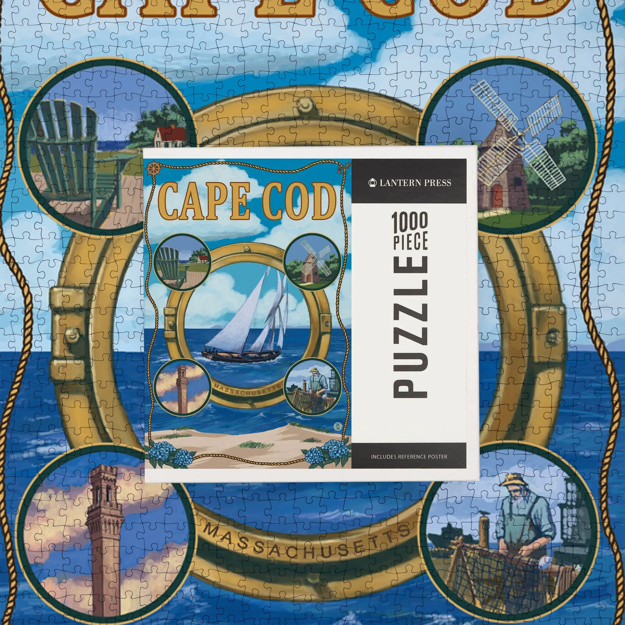 1000 PIECE PUZZLE Cape Cod, MA, Montage Scenes