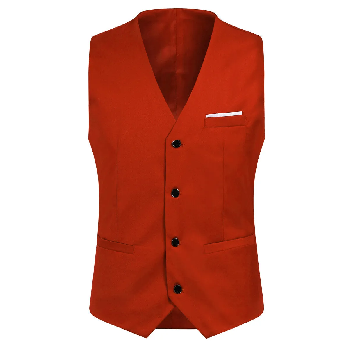 3-Piece Slim Fit One Button Fashion Red Suit