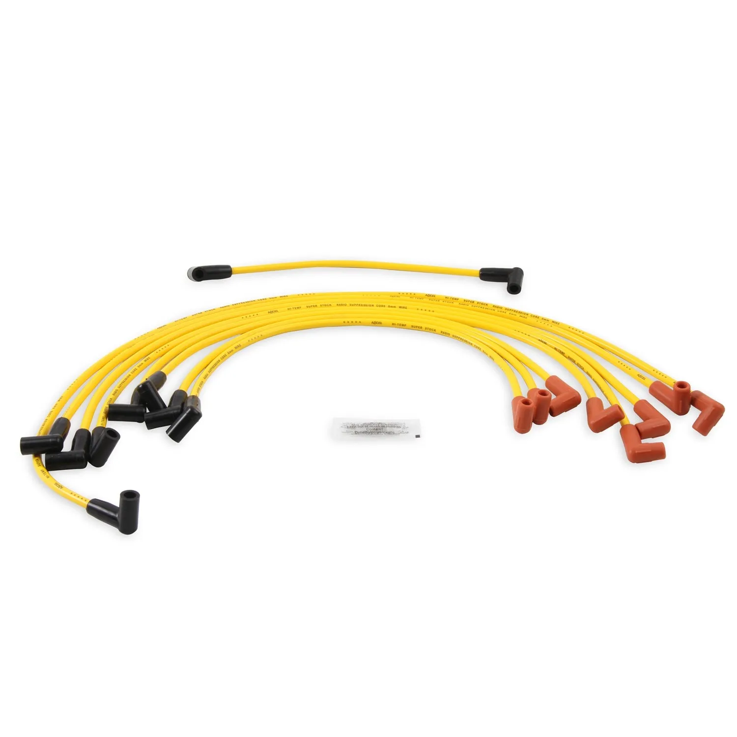 ACCEL 4000 Series Super Stock Spark Plug Wire Set - Spiral Core - 8mm - Graphite Suppression - Yellow