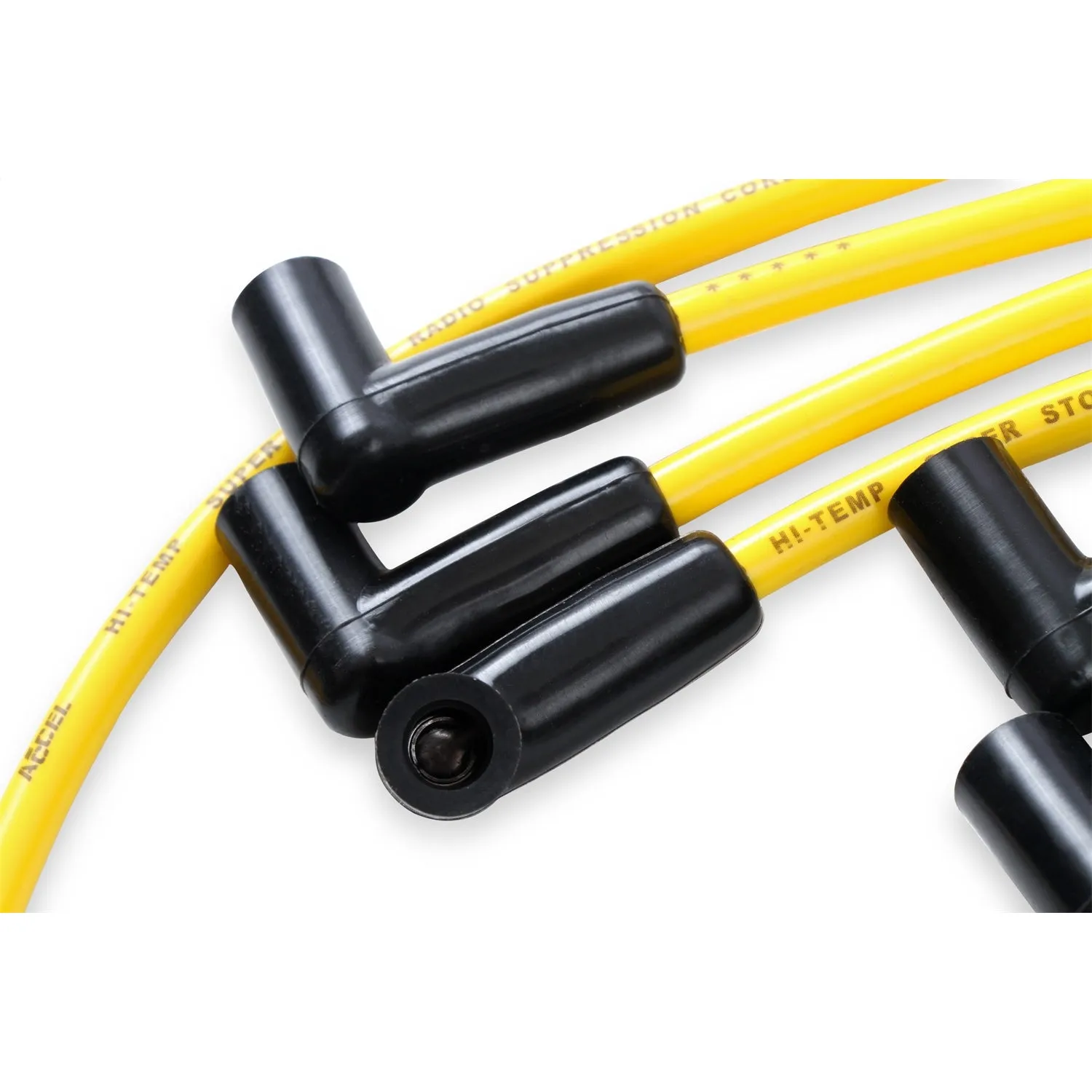 ACCEL 4000 Series Super Stock Spark Plug Wire Set - Spiral Core - 8mm - Graphite Suppression - Yellow