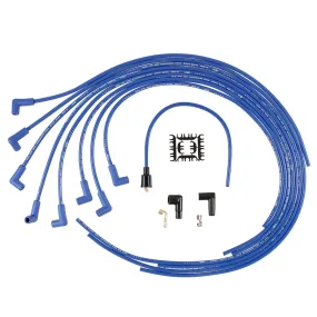 ACCEL Super Stock Spiral Core 8 mm Spark Plug Wire Set - Blue - 90 Degree Plug Boots - HEI Style Terminal - Cut-To-Fit - V8