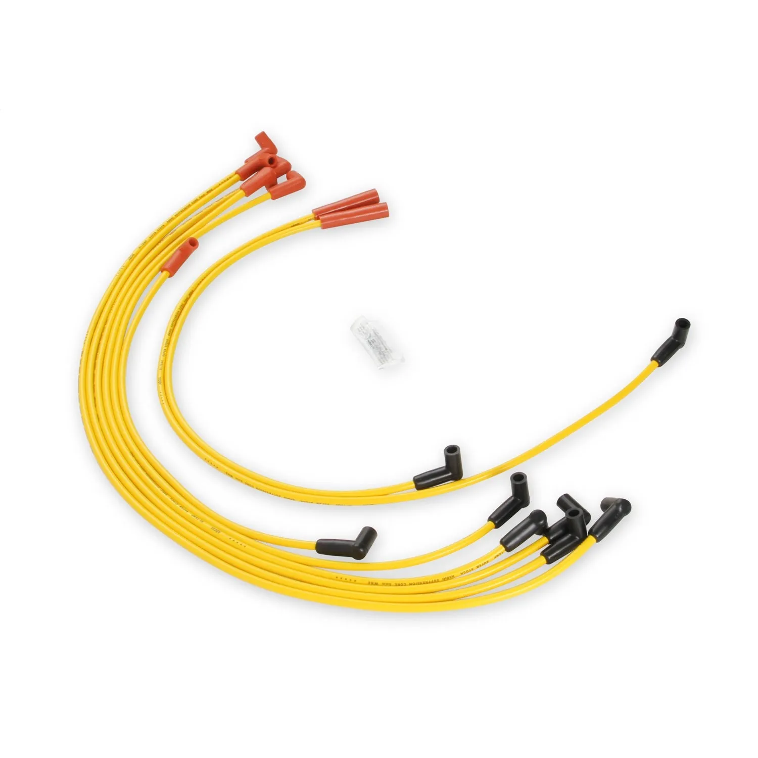 ACCEL Super Stock Spiral Core 8 mm Spark Plug Wire Set - Yellow - Factory Style Boots / Terminals - Chevy V8