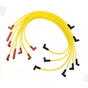 ACCEL Super Stock Spiral Core 8 mm Spark Plug Wire Set - Yellow - Factory Style Boots / Terminals - Chevy V8