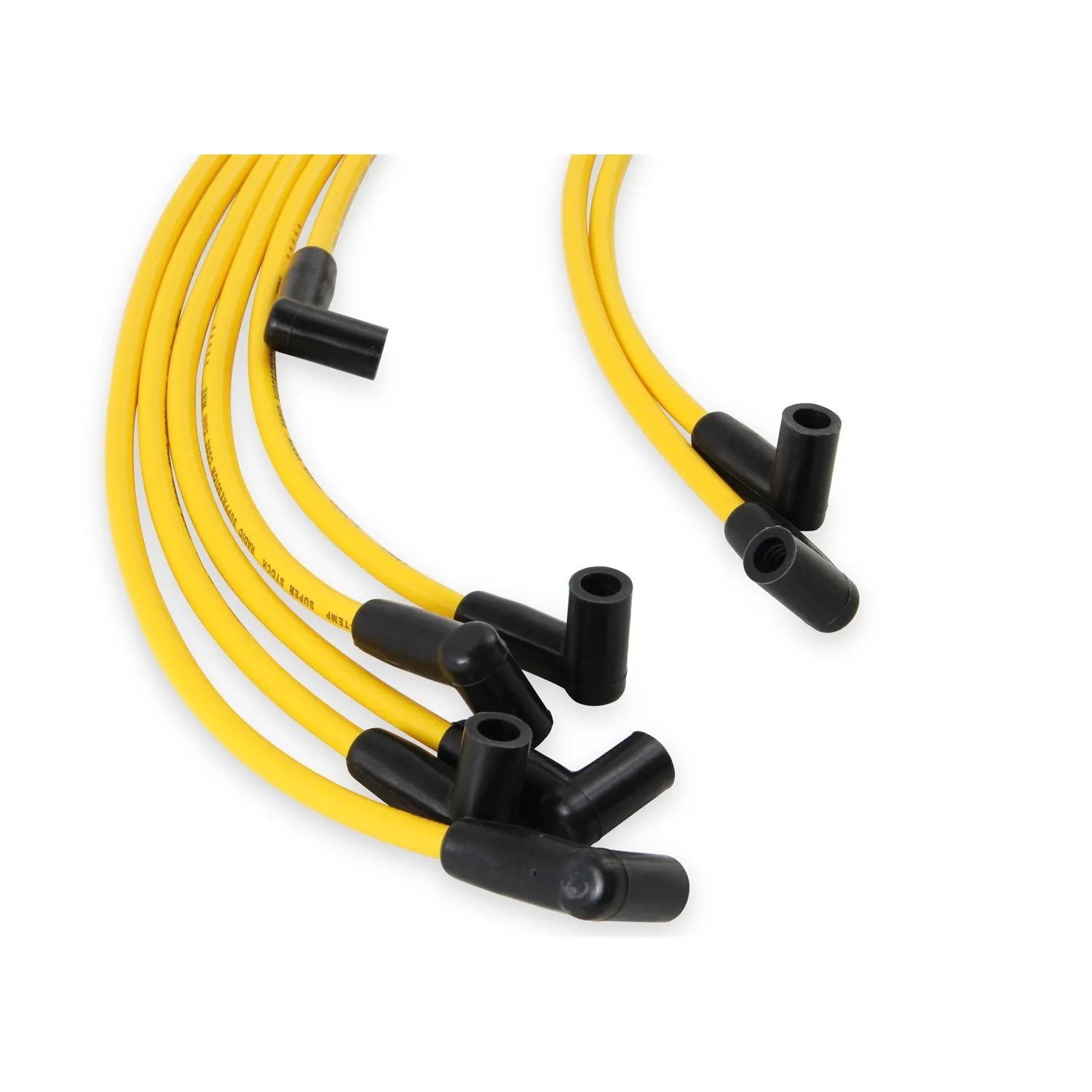 ACCEL Super Stock Spiral Core 8 mm Spark Plug Wire Set - Yellow - Factory Style Boots / Terminals - Chevy V8