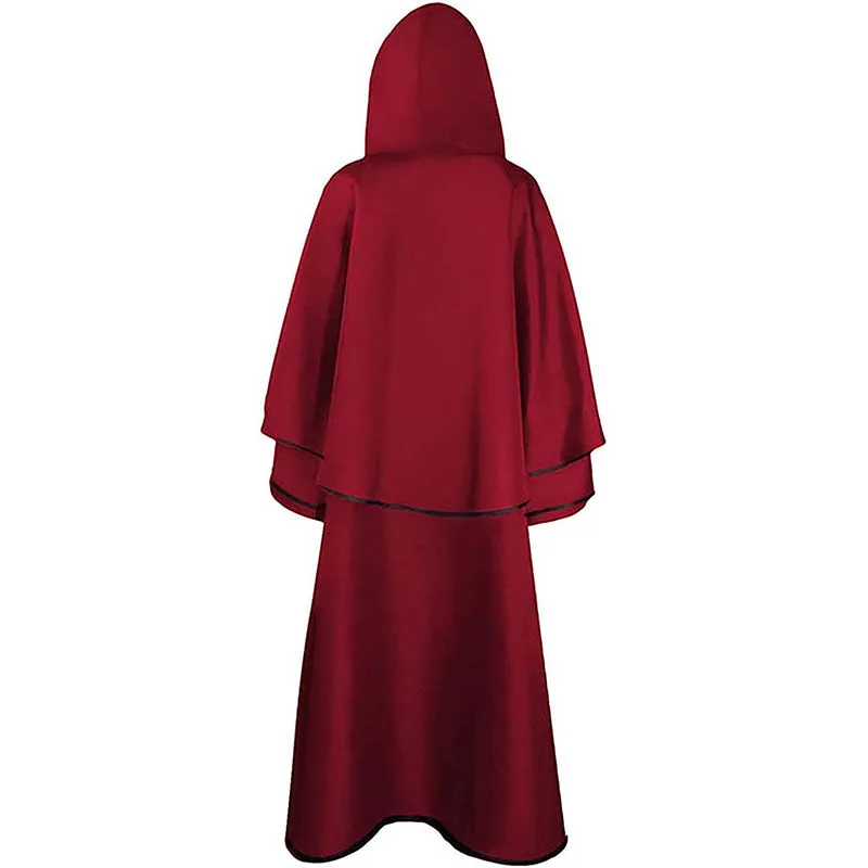 Adult Hooded Robe Jedi Wizard Cloak Darth Cape Halloween Knight Tunic Cosplay Costume for Men Women