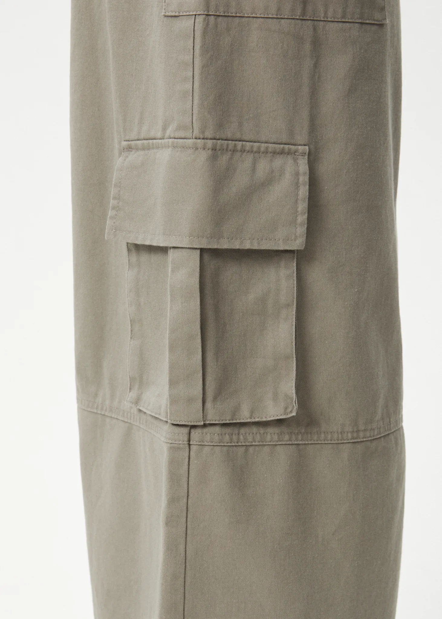 AFENDS Womens Tasman - Cargo Maxi Skirt - Grey Olive