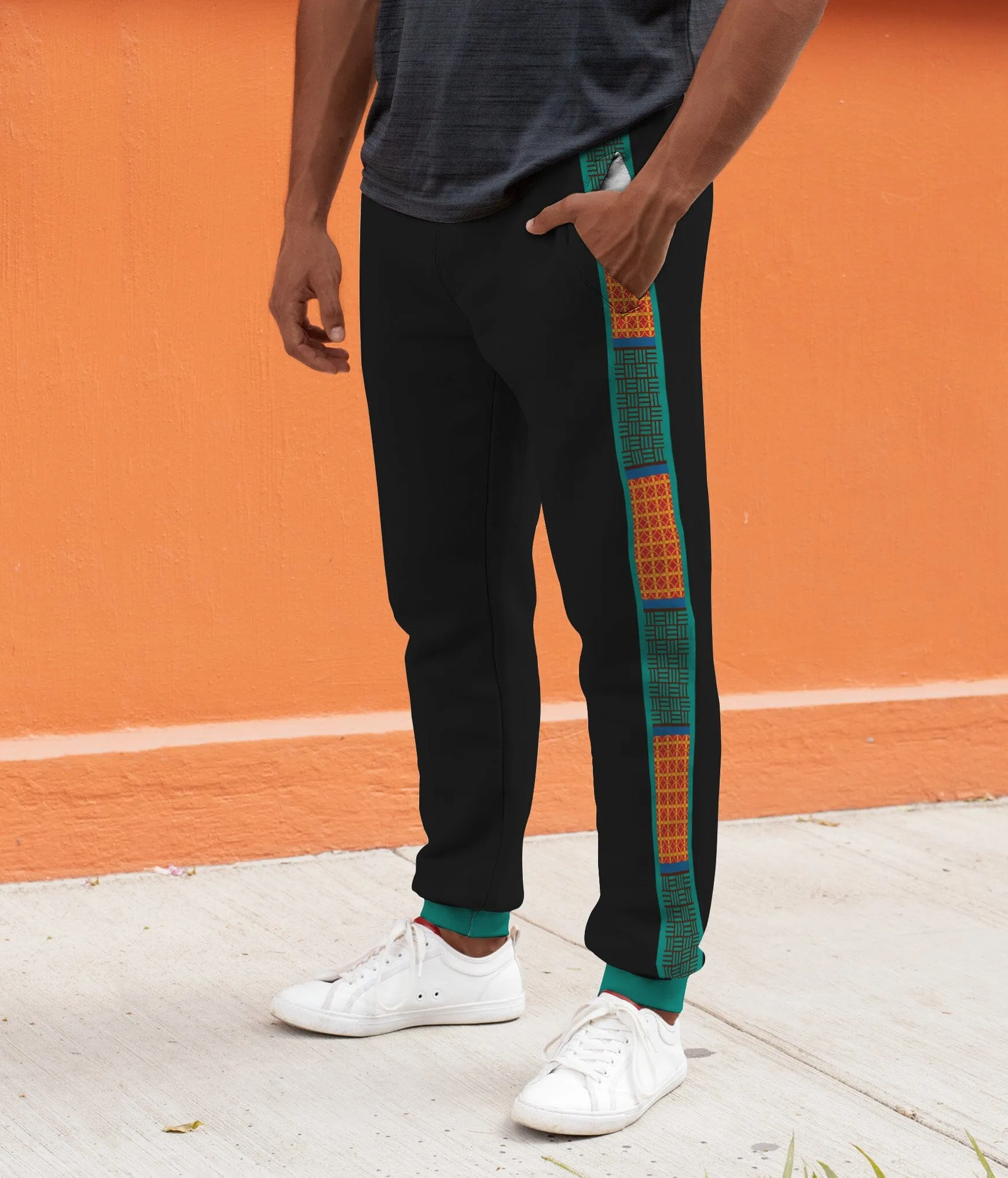 African-Inspired Patterns Printed Joggers