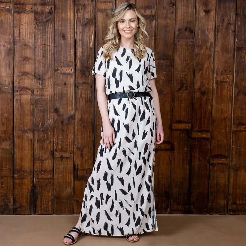 African Paintstrokes Maxi Dress Mamba