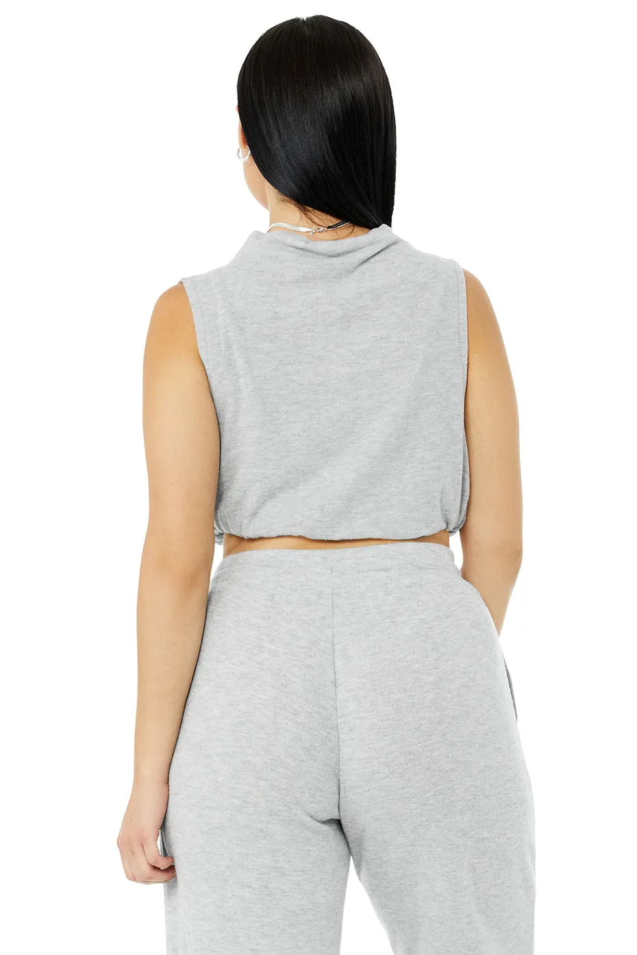 Alolux Soho Mock Neck Tank - Athletic Heather Grey