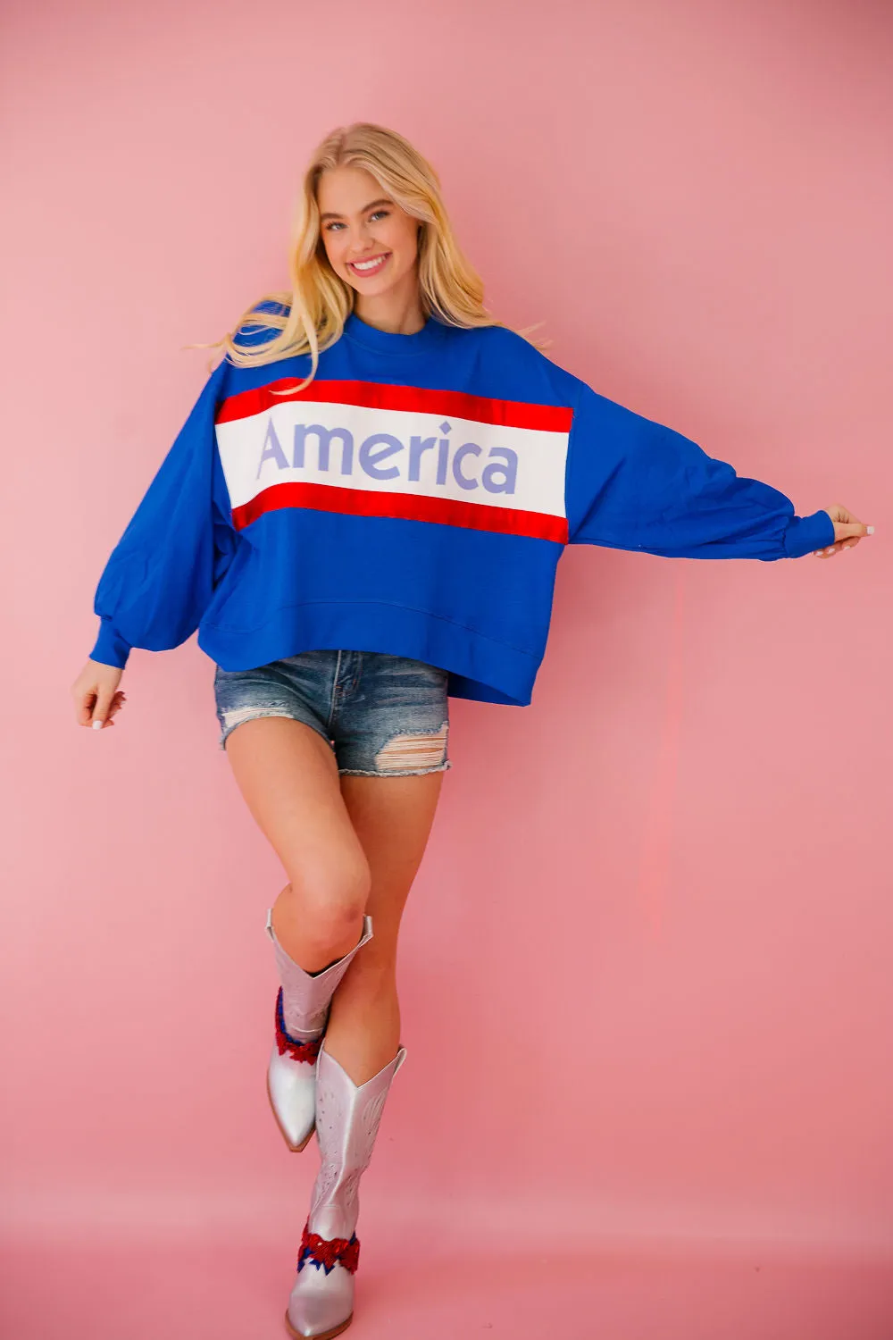 AMERICA ROYAL STRIPED PULLOVER