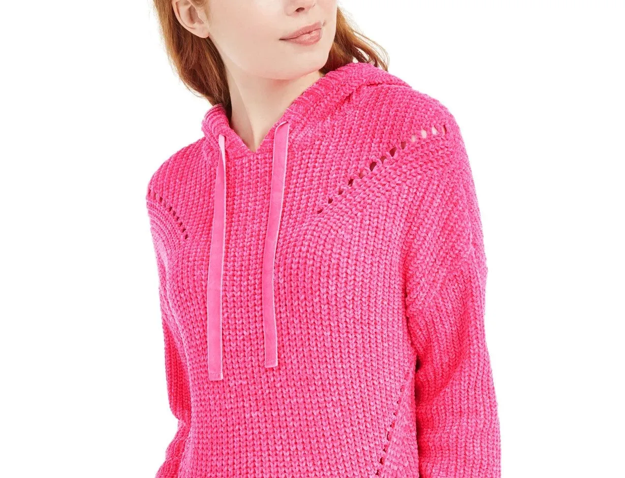 American Rag Junior's Chenille Hoodie Pink