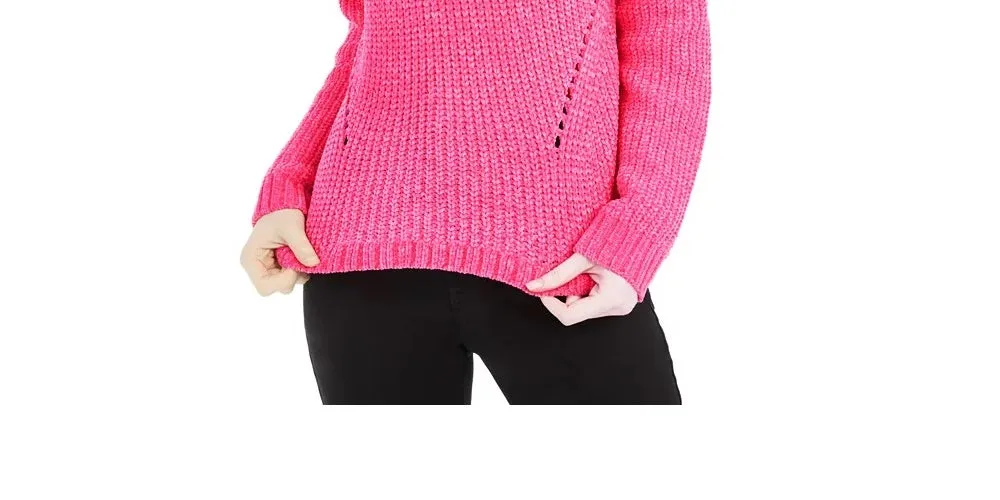 American Rag Junior's Chenille Hoodie Pink