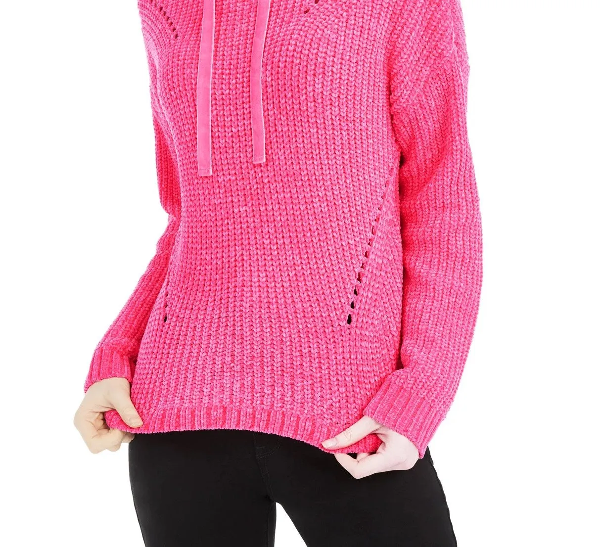 American Rag Junior's Chenille Hoodie Pink