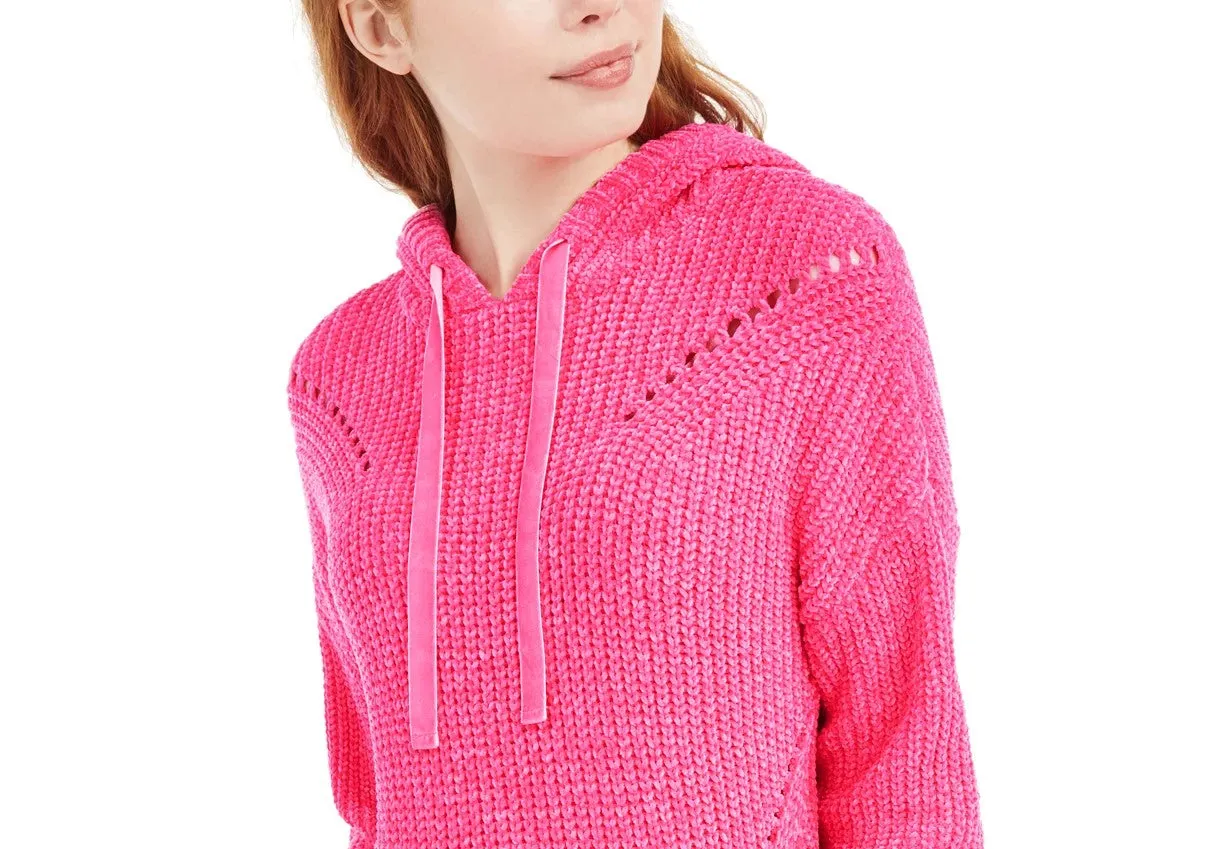 American Rag Junior's Chenille Hoodie Pink