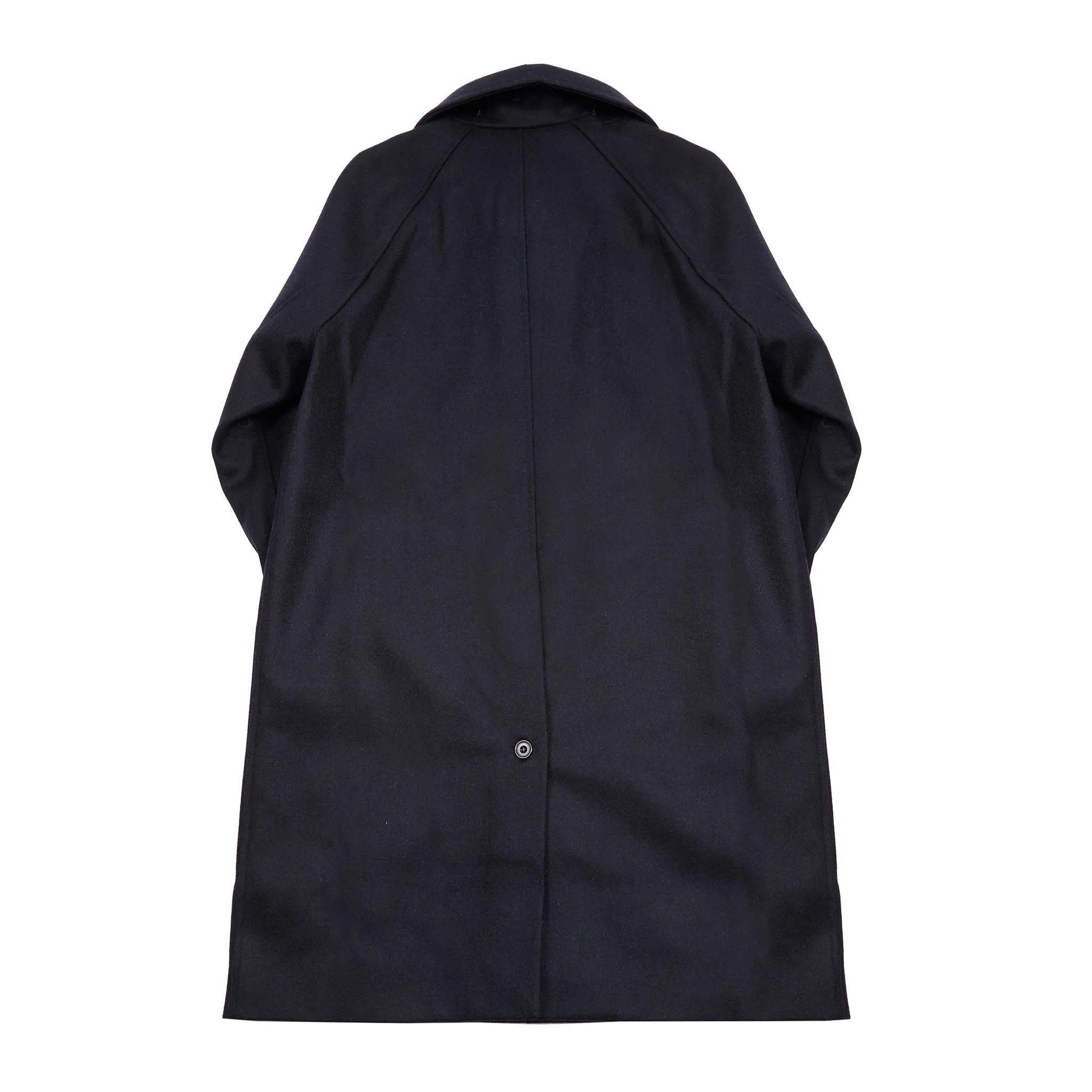 Arpenteur Utile Melton Wool Overcoat in Midnight