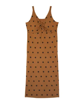 Aurora V-Neck Dress | Brown / Black