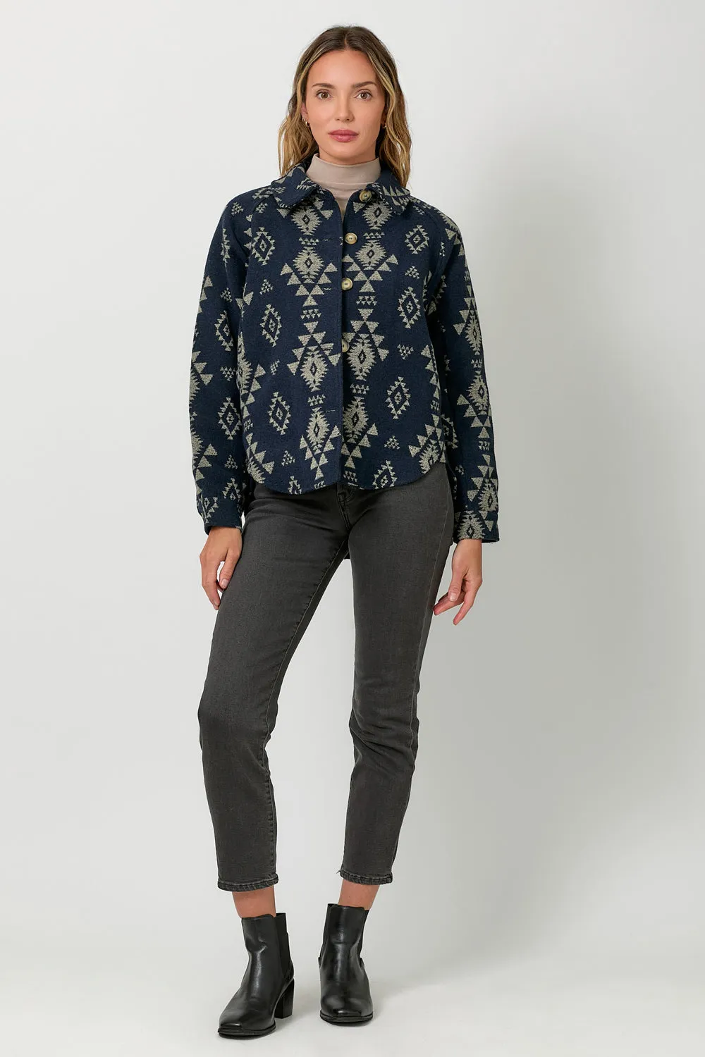 Aztec Button Down Shacket