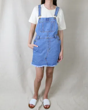 Belle of the Playground Denim Bib Overall Dress