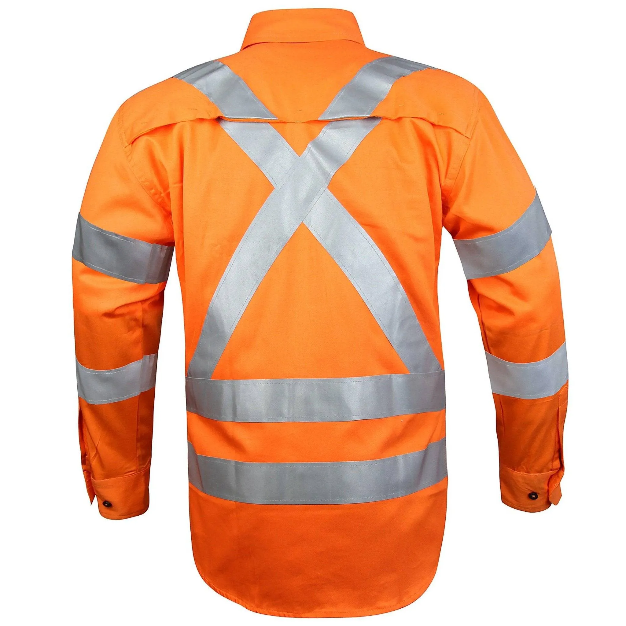 Big Bee Hi Vis Shirts Cross Back Reflective, NSW QLD Rail Shirt