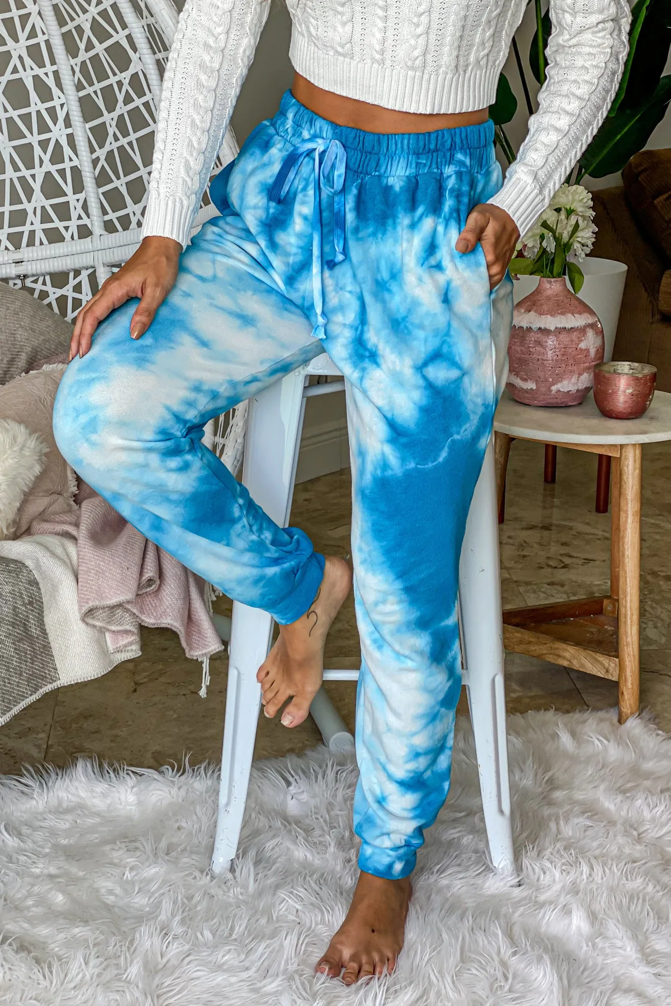 Blue Tie Dye Sweatpants