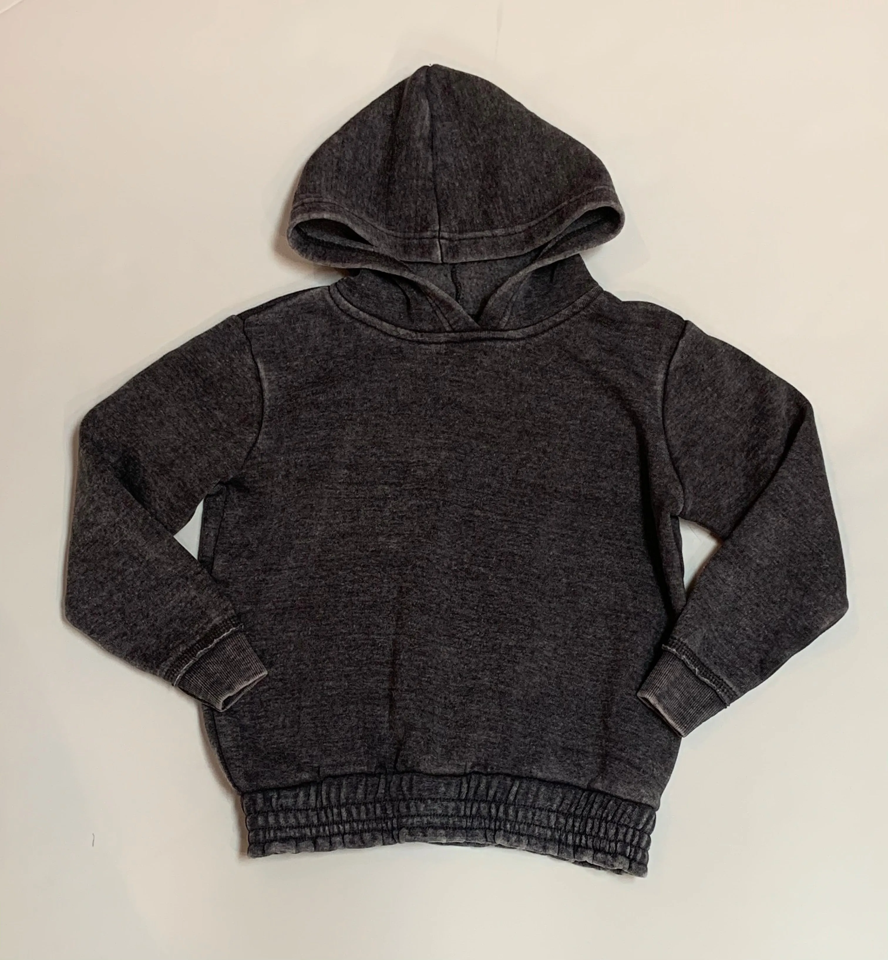 Blue/Grey Burnout Cropped Hoodie