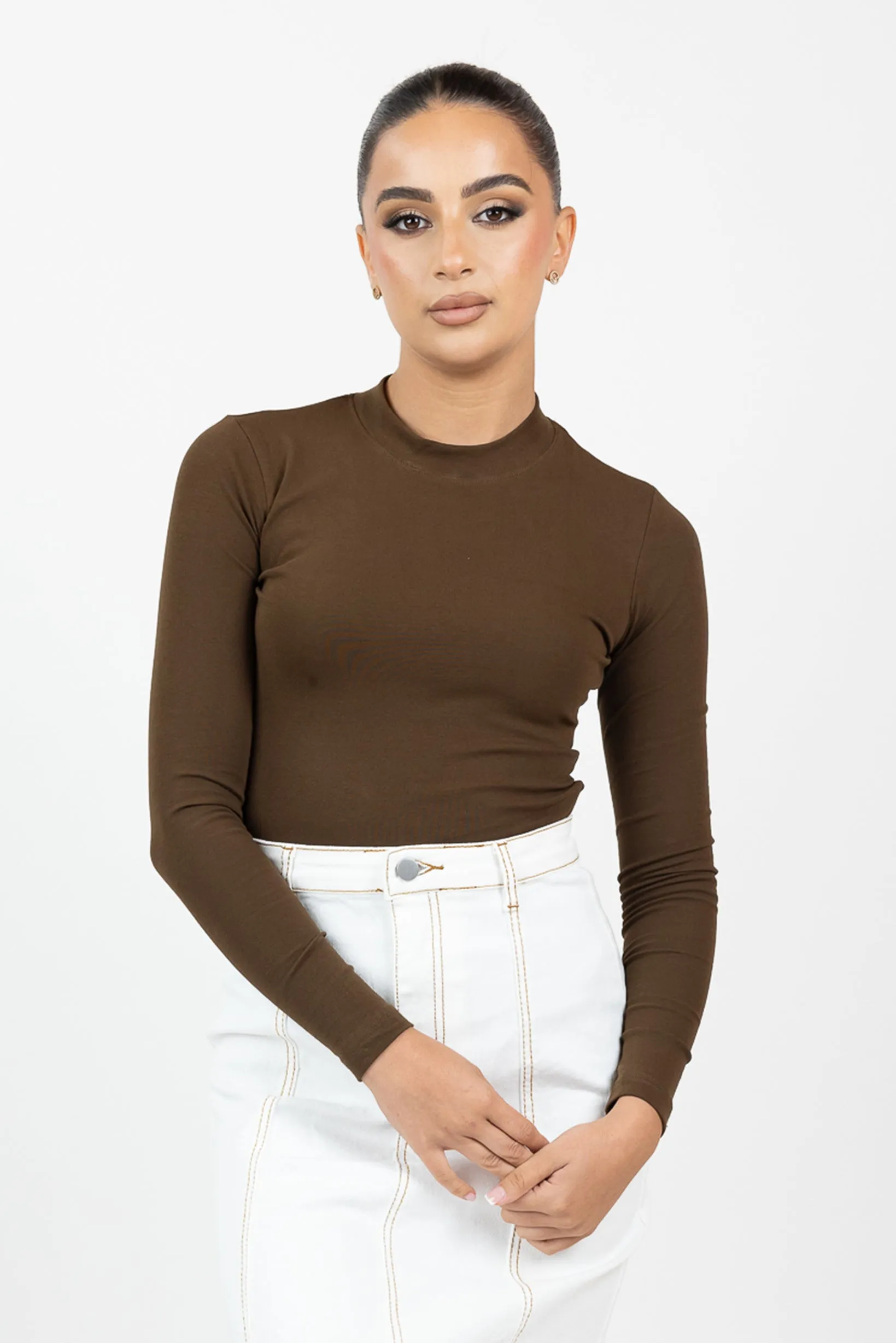 Bodysuit Long Sleeve High Neck