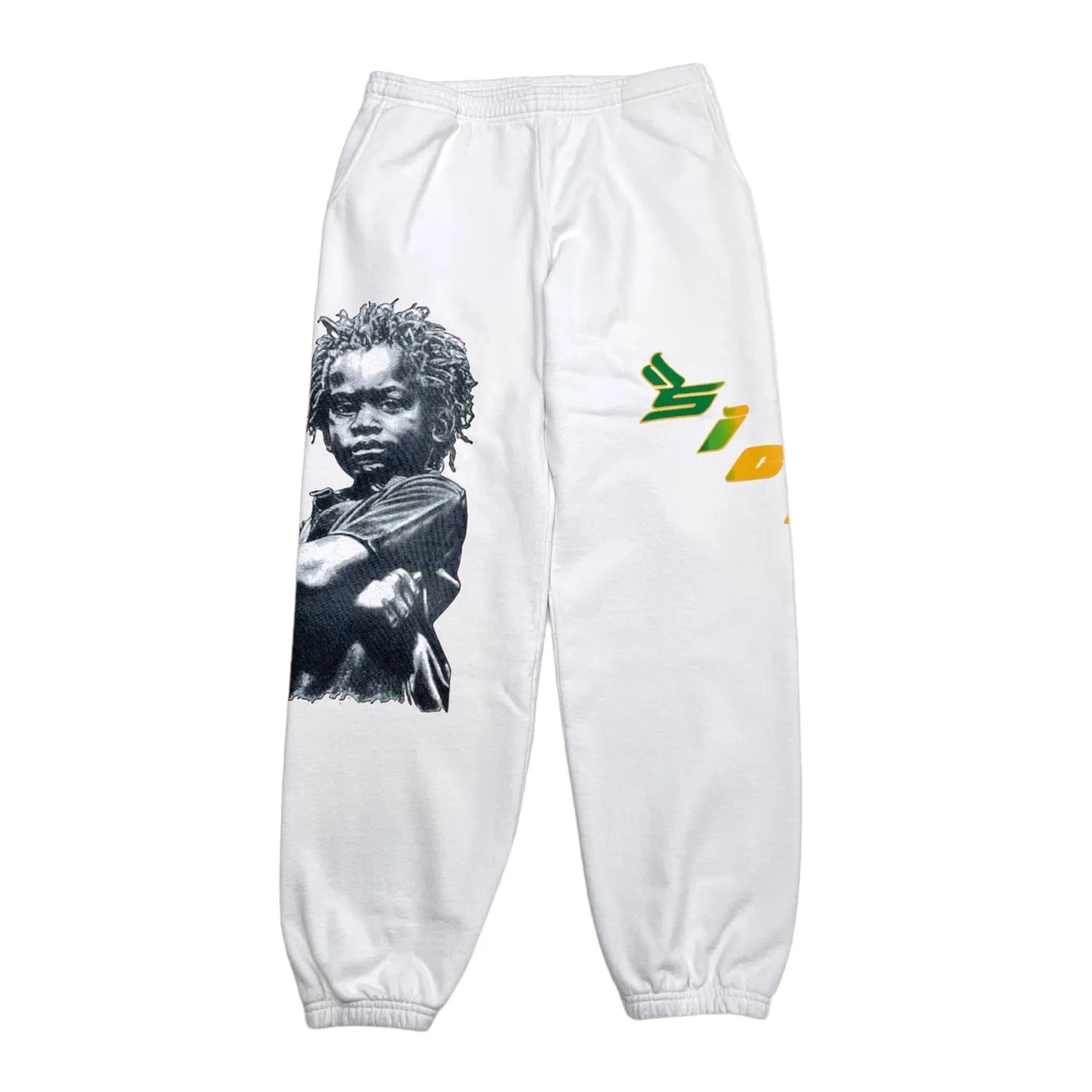 Bornfrompain Sicko Rasta Sweatpants White