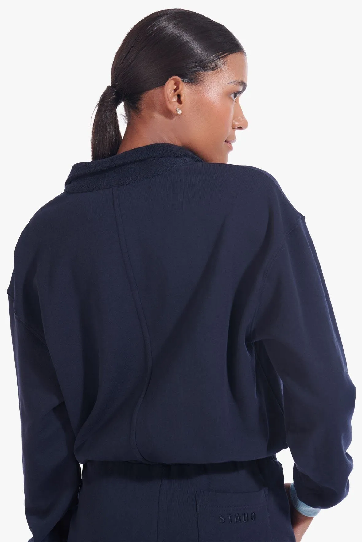 BUNGEE ZIP UP SWEATSHIRT | DEEP SEA