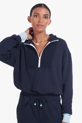 BUNGEE ZIP UP SWEATSHIRT | DEEP SEA