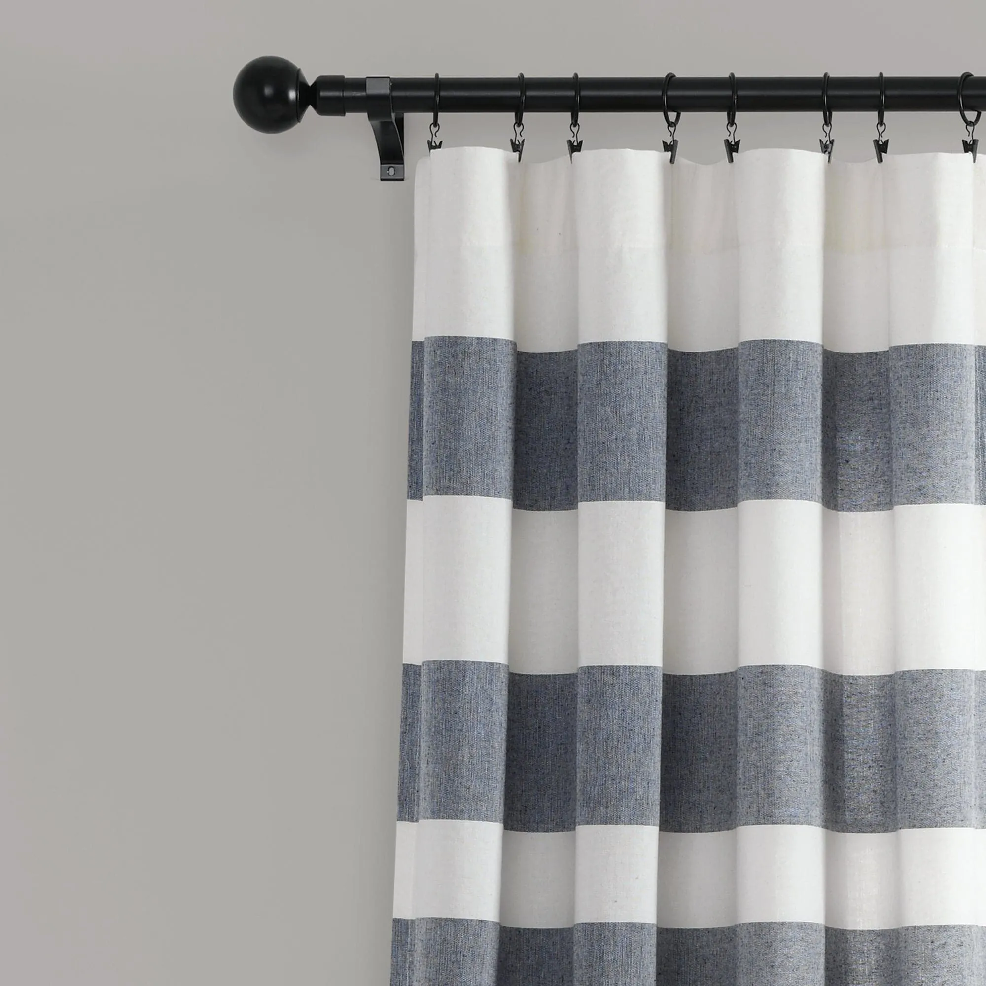 Cape Cod Stripe Yarn Dyed Cotton Window Curtain Panel Set