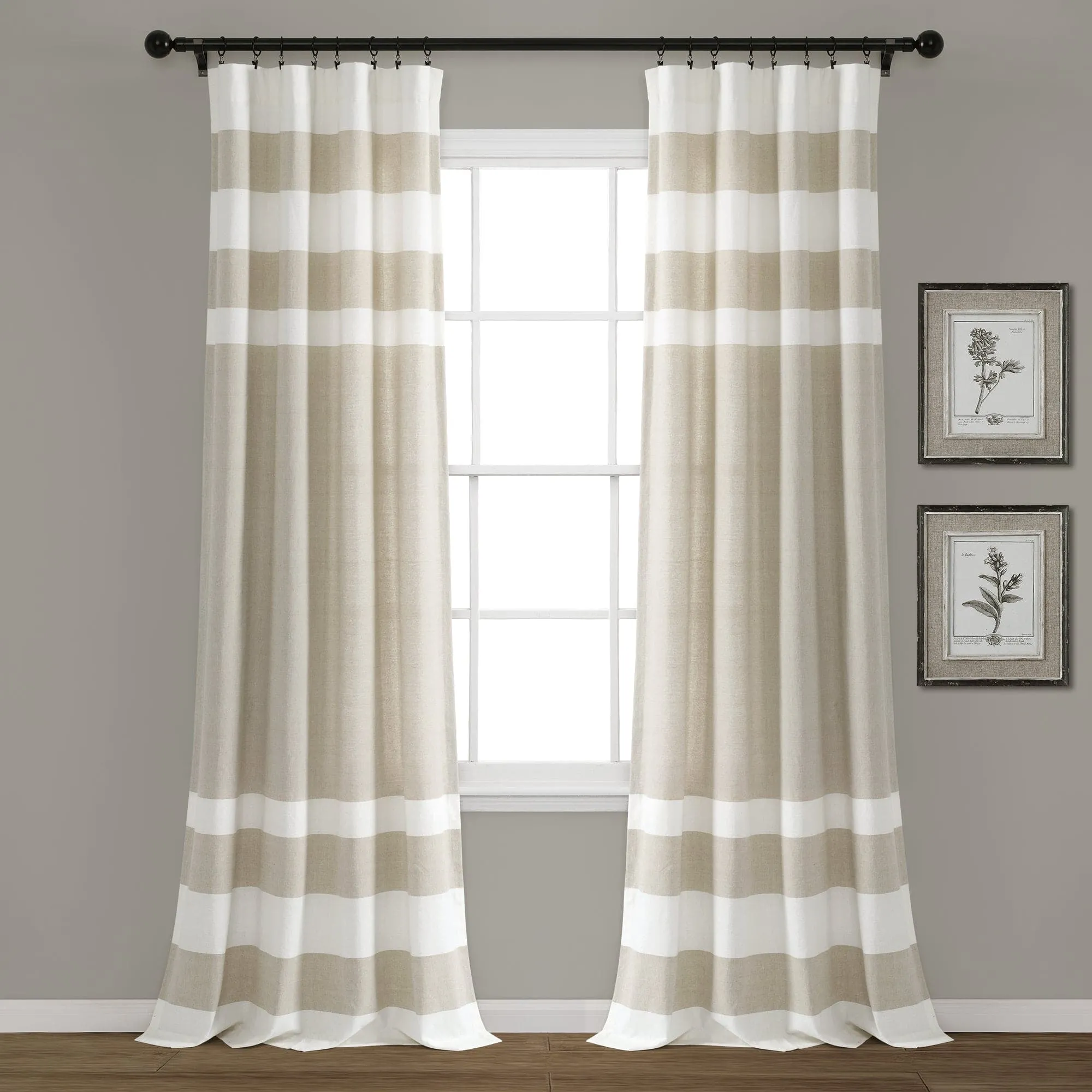 Cape Cod Stripe Yarn Dyed Cotton Window Curtain Panel Set