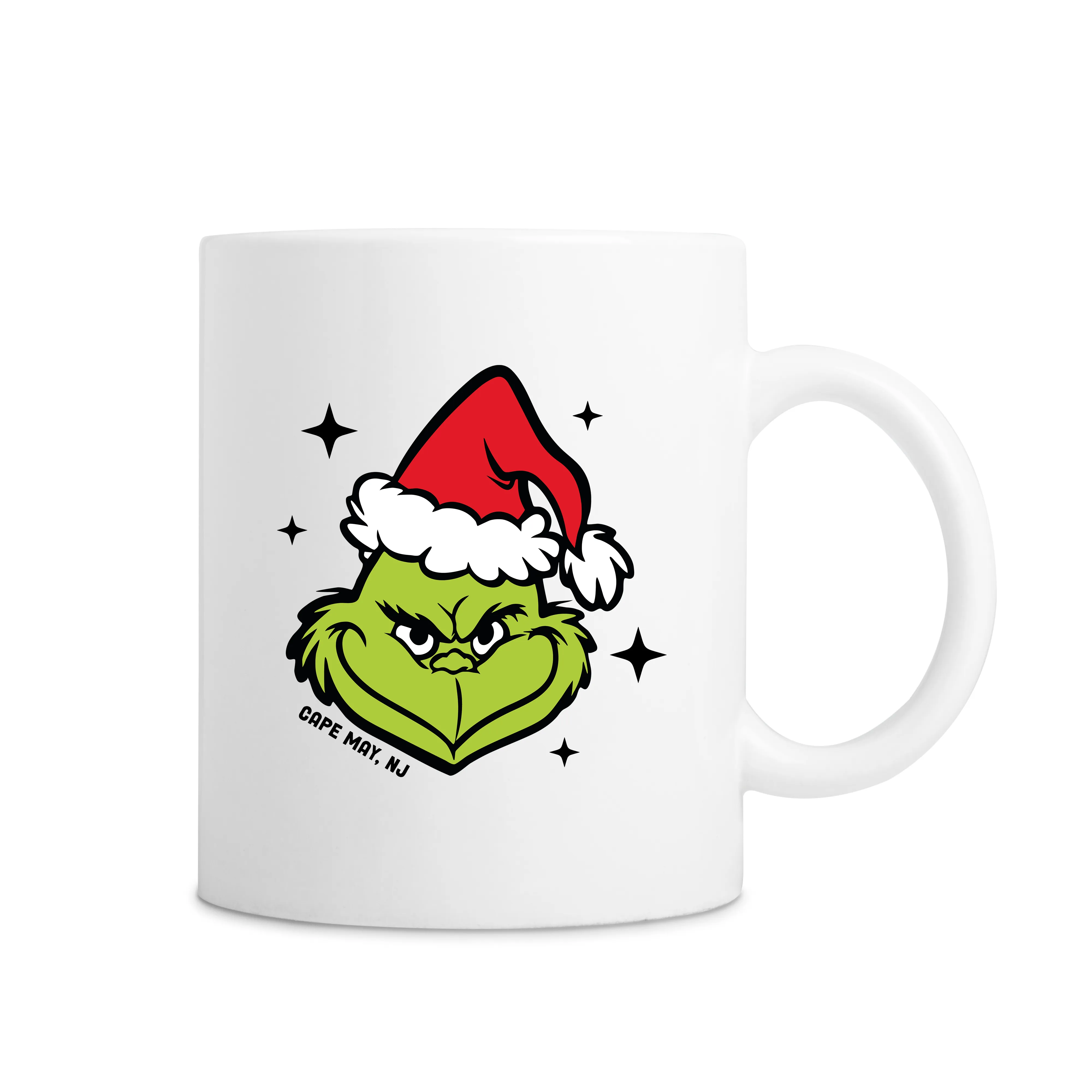 Cape May Grinch Sparkle Mug - White