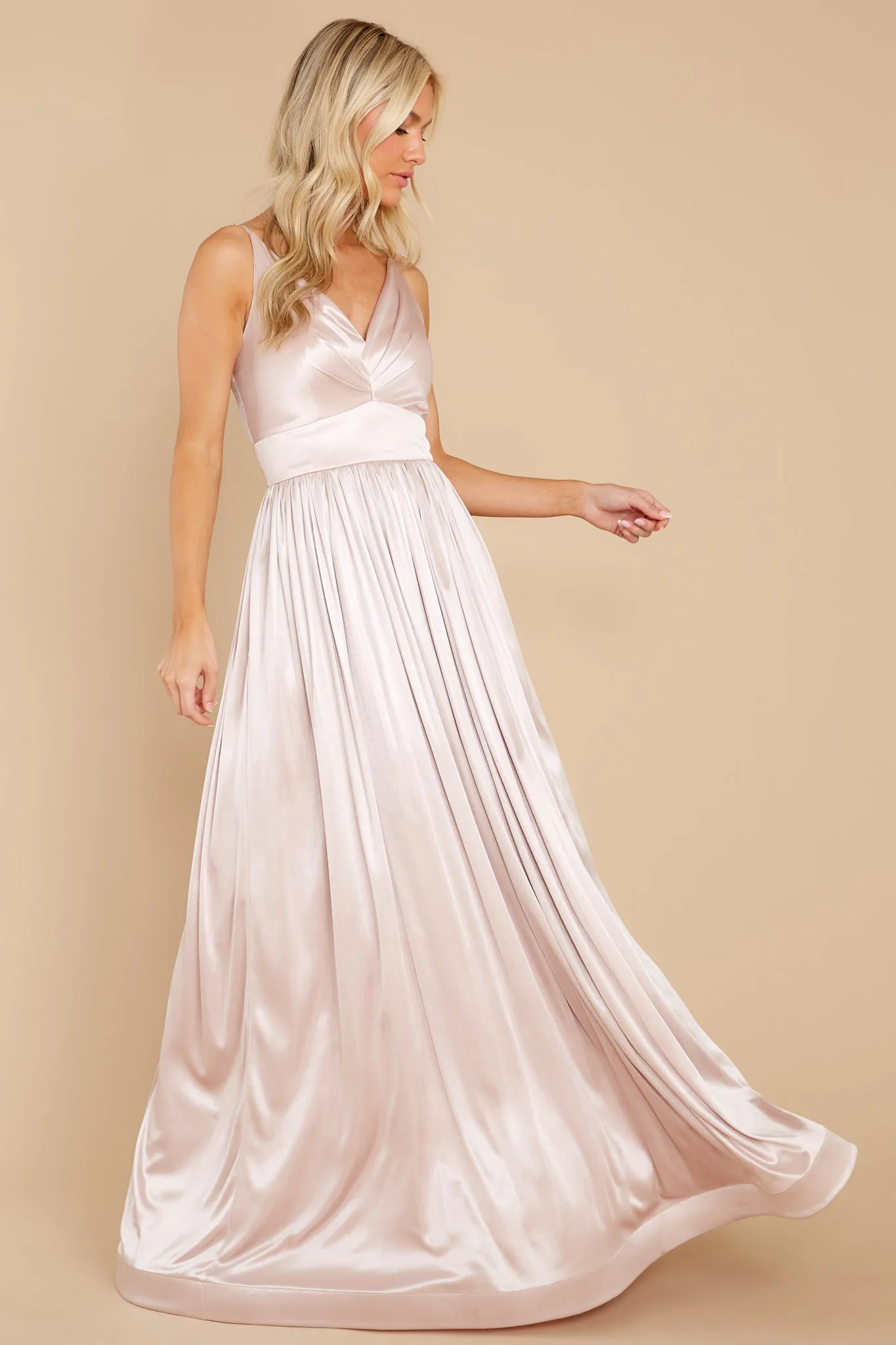 Catch The Wind Champagne Maxi Dress