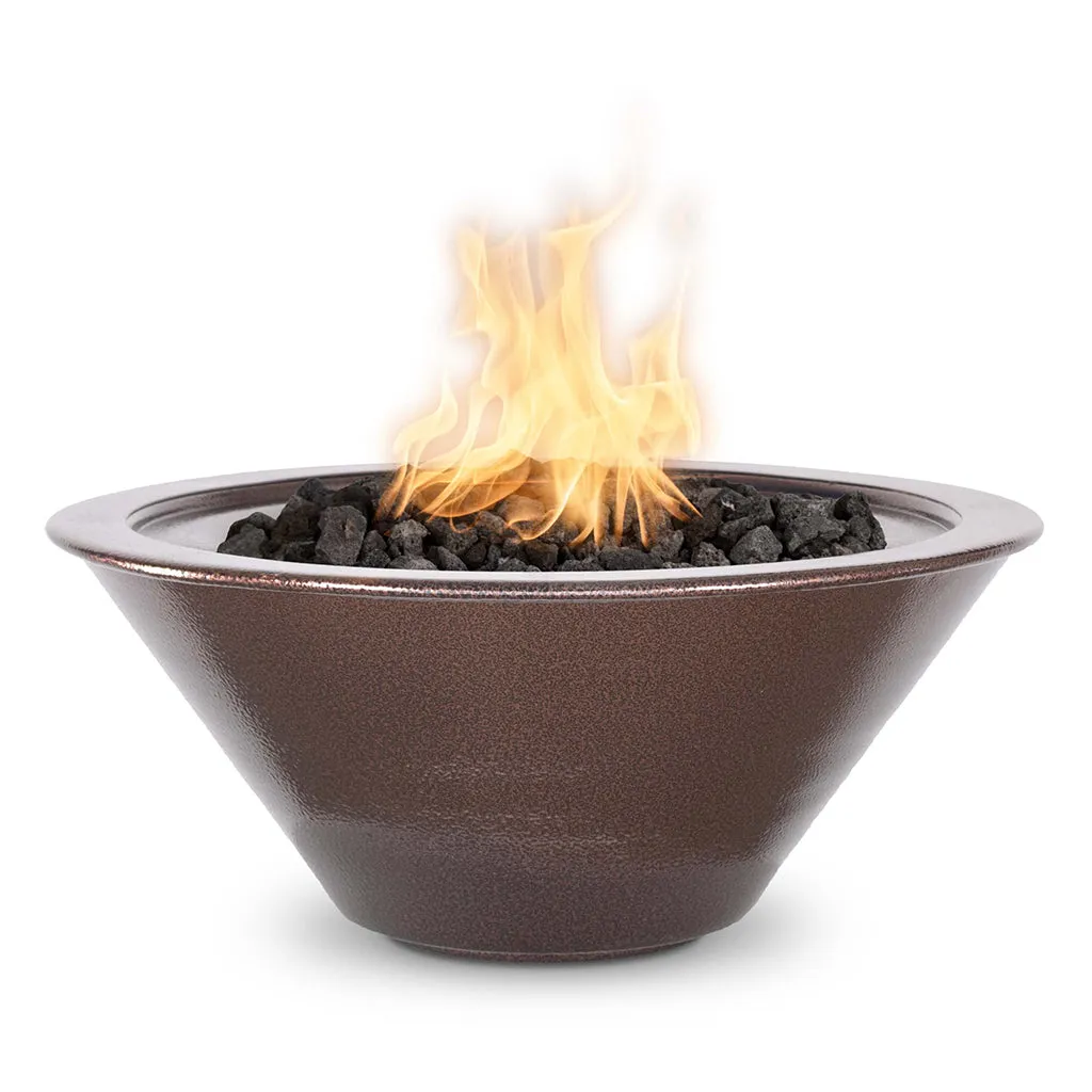 Cazo 36" Round Fire Bowl, Powder Coated Metal - Fire Feature