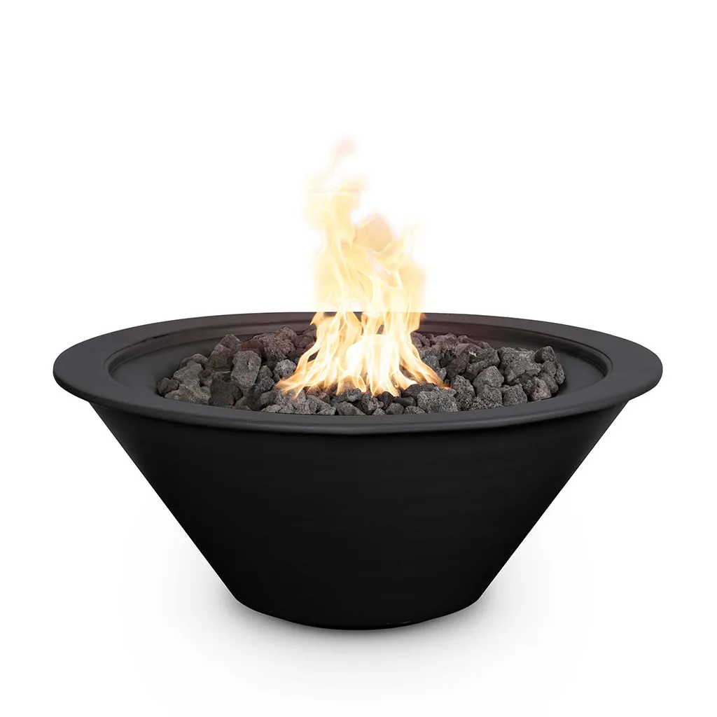 Cazo 36" Round Fire Bowl, Powder Coated Metal - Fire Feature