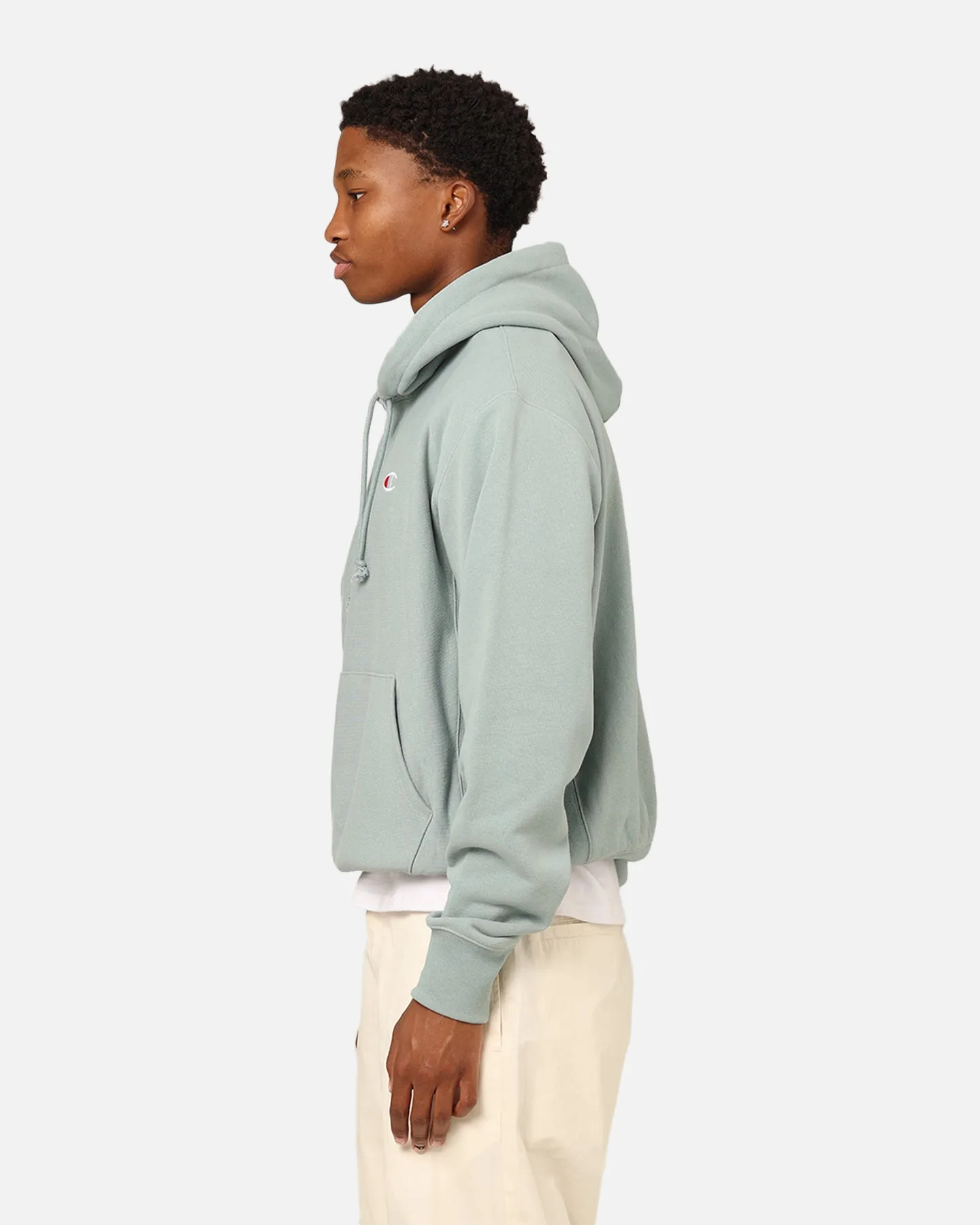 Champion Reverse Weave Terry Hoodie Sage Shimmer Green