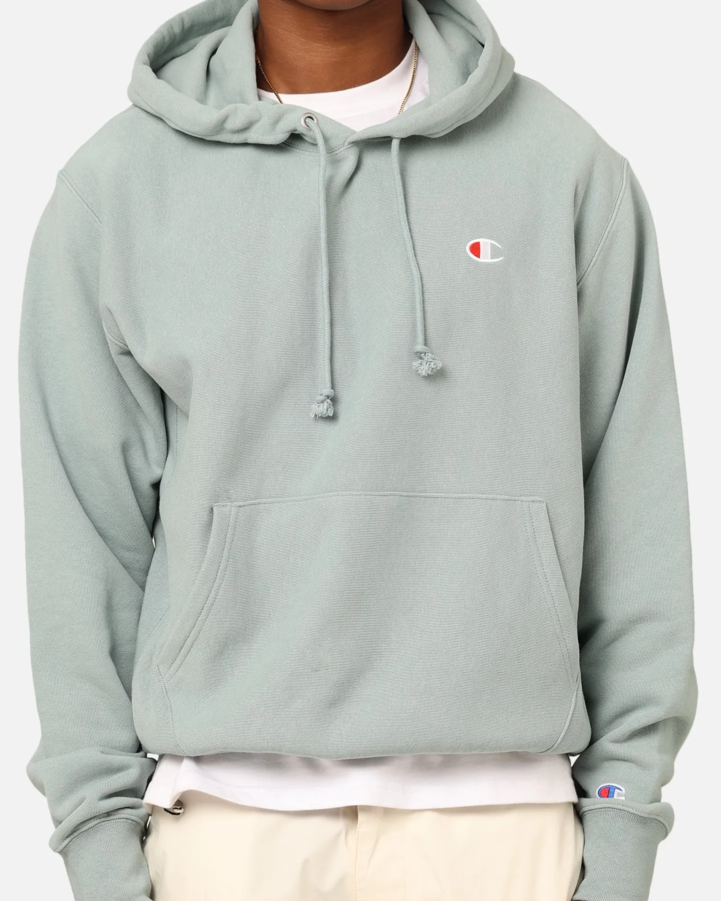 Champion Reverse Weave Terry Hoodie Sage Shimmer Green