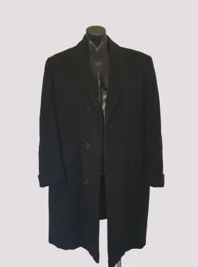 Charles Bud Tingwell Estate - Black Wool Overcoat by Aquascutum