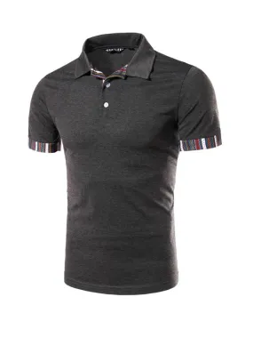 Cheap Mens Polo Collar Short Sleeve T-Shirt