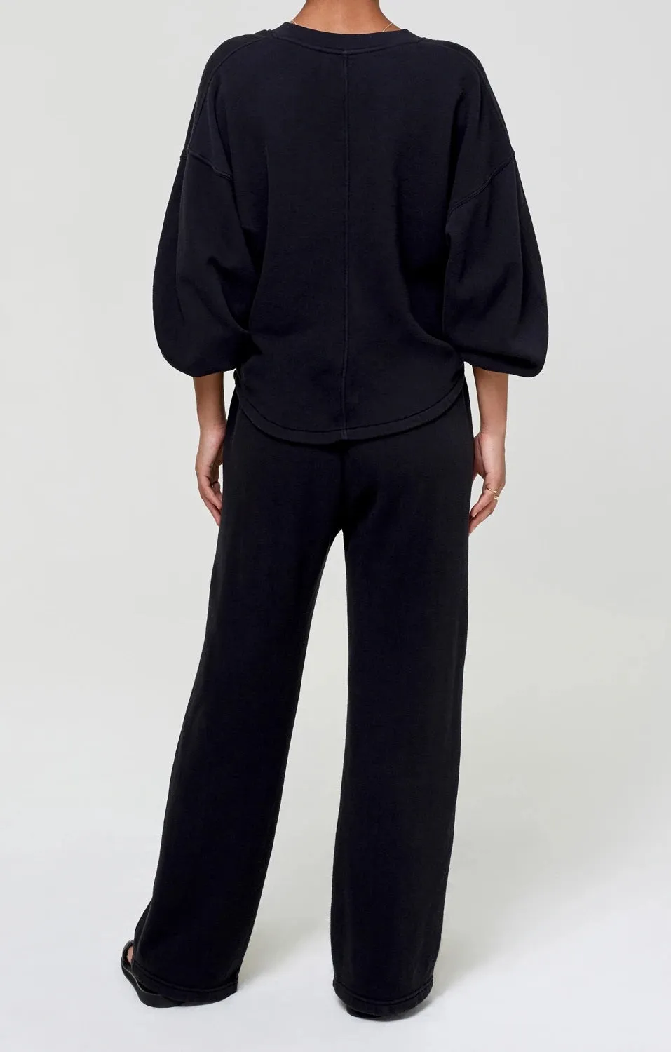 Citizens of Humanity - Nia Wide Leg Lounge Pant in Black