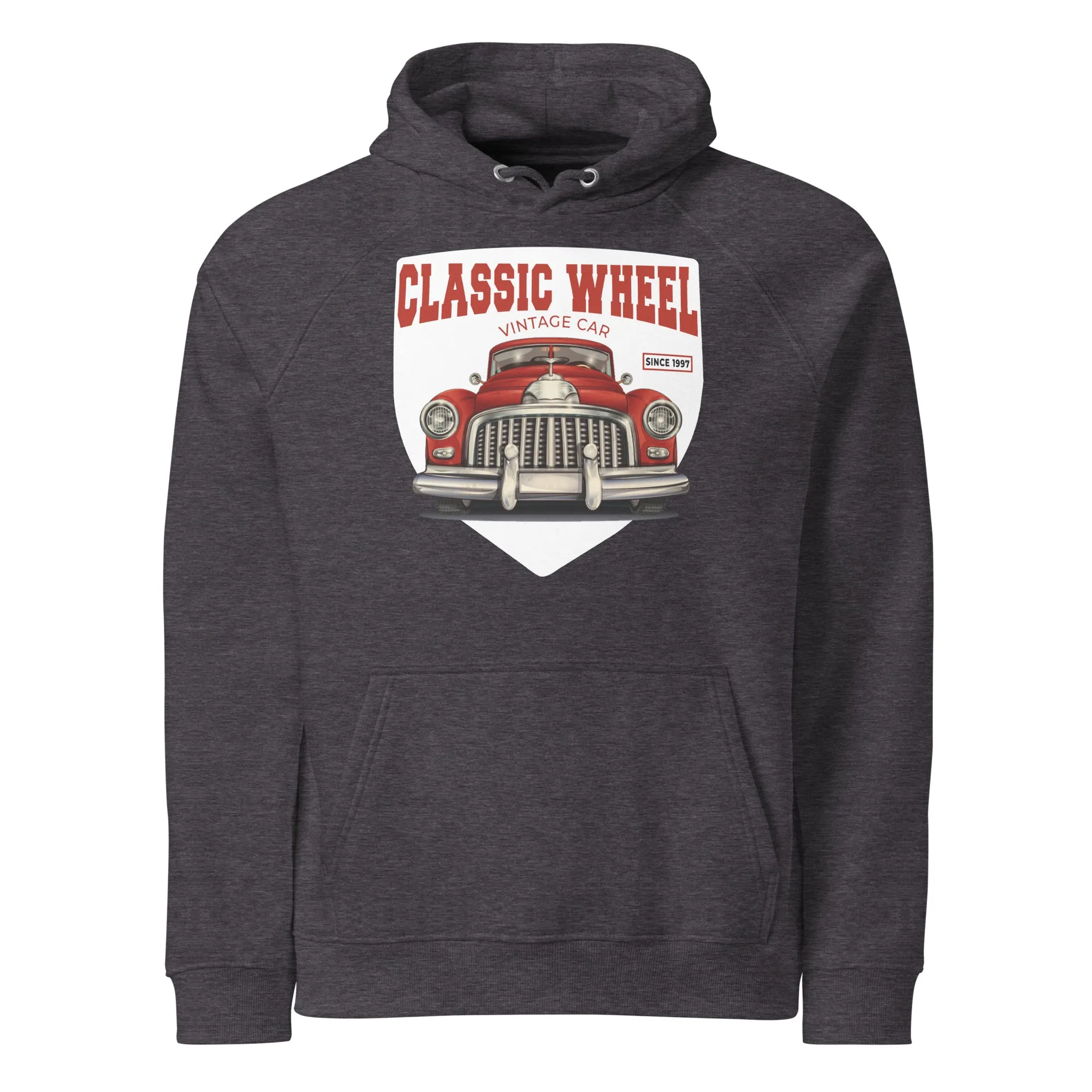 Classic Wheel Vintage Graphic Men Eco Raglan Hoodie