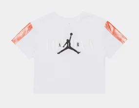 Colorblock Graphic Tee Grade School Tshirt (White/Pink)