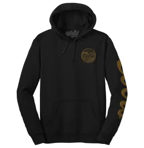 Coors Banquet Beer Double Sided with Sleeve Print Hooded Sweatshirt - Black