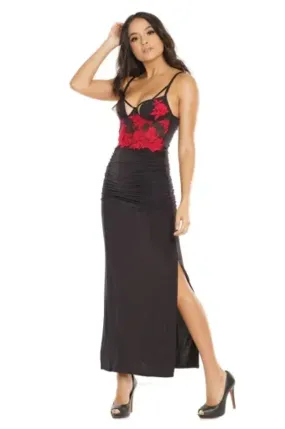 Coquette Black/Crimson Gown