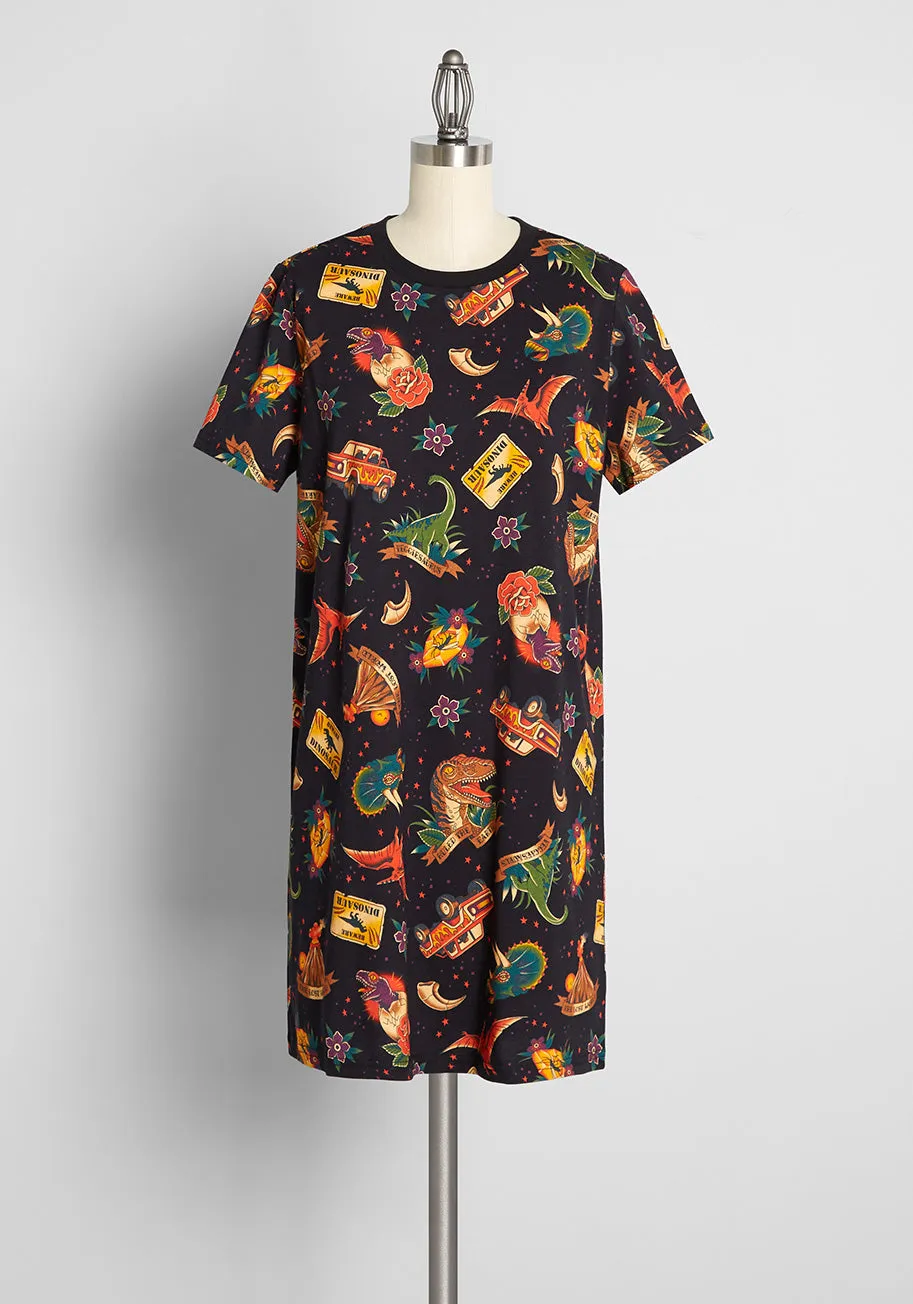 Cruising Through Time T-Shirt Dress