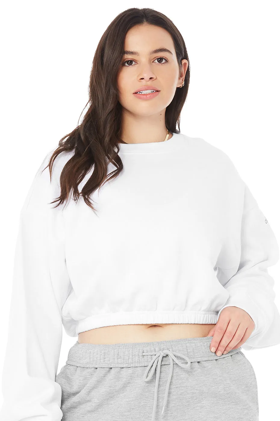 Devotion Crew Neck Pullover - White