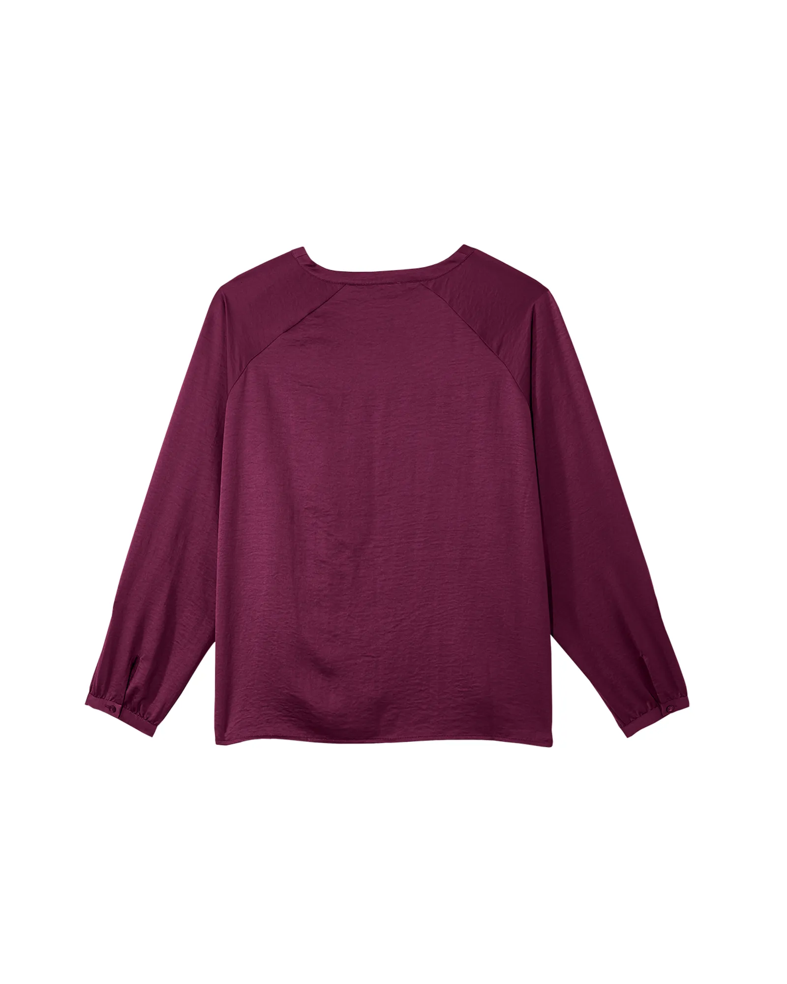 Dharma Long Ruffle Sleeve Blouse with Keyhole | Purple