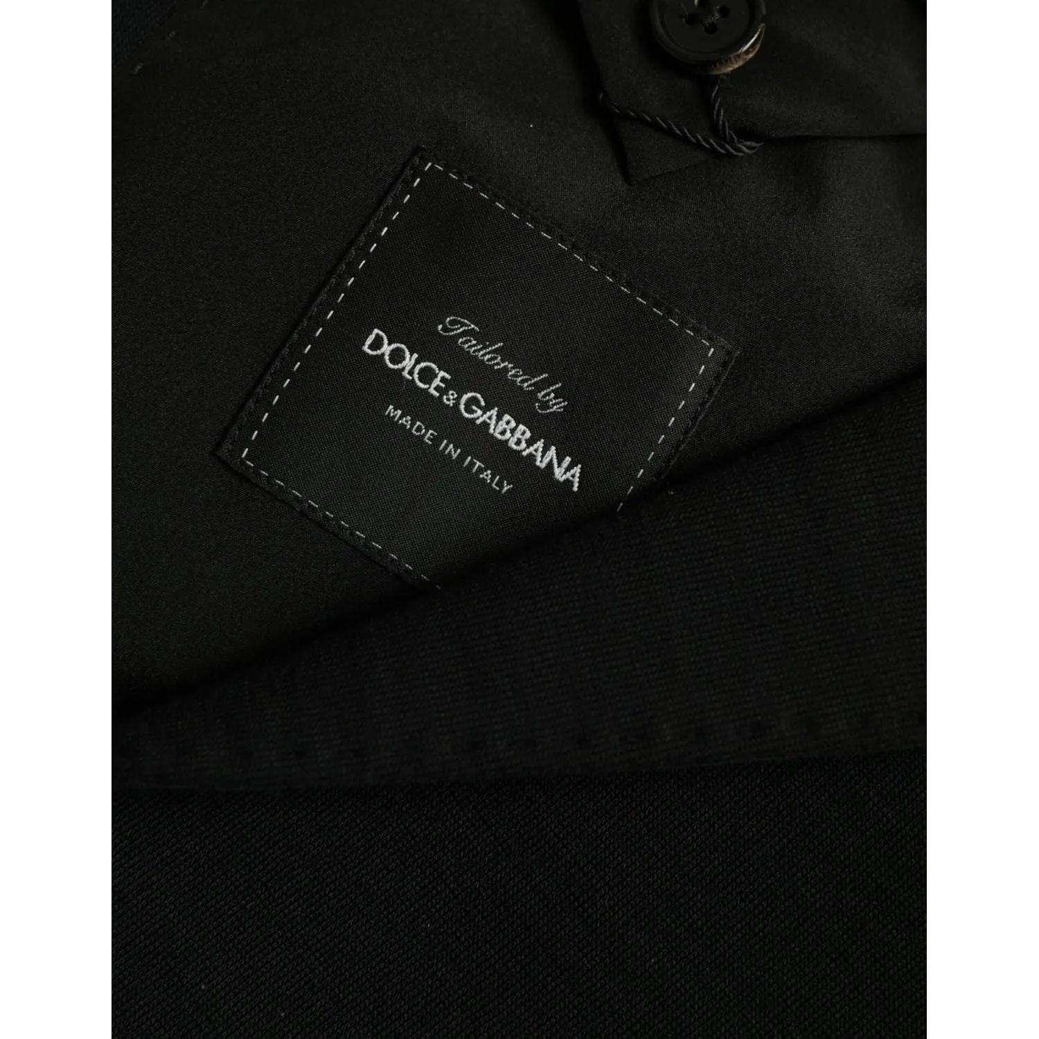 Dolce & Gabbana Black Wool 2 Piece Single Breasted Suit