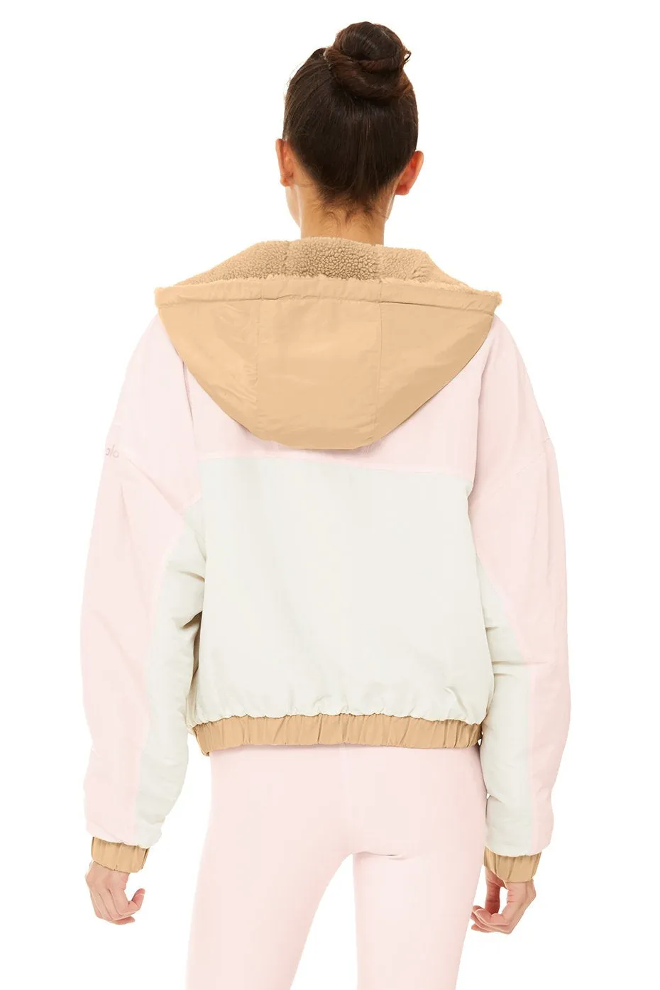 Duality Reversible Sherpa Jacket - Putty/Pristine/Soft Pink