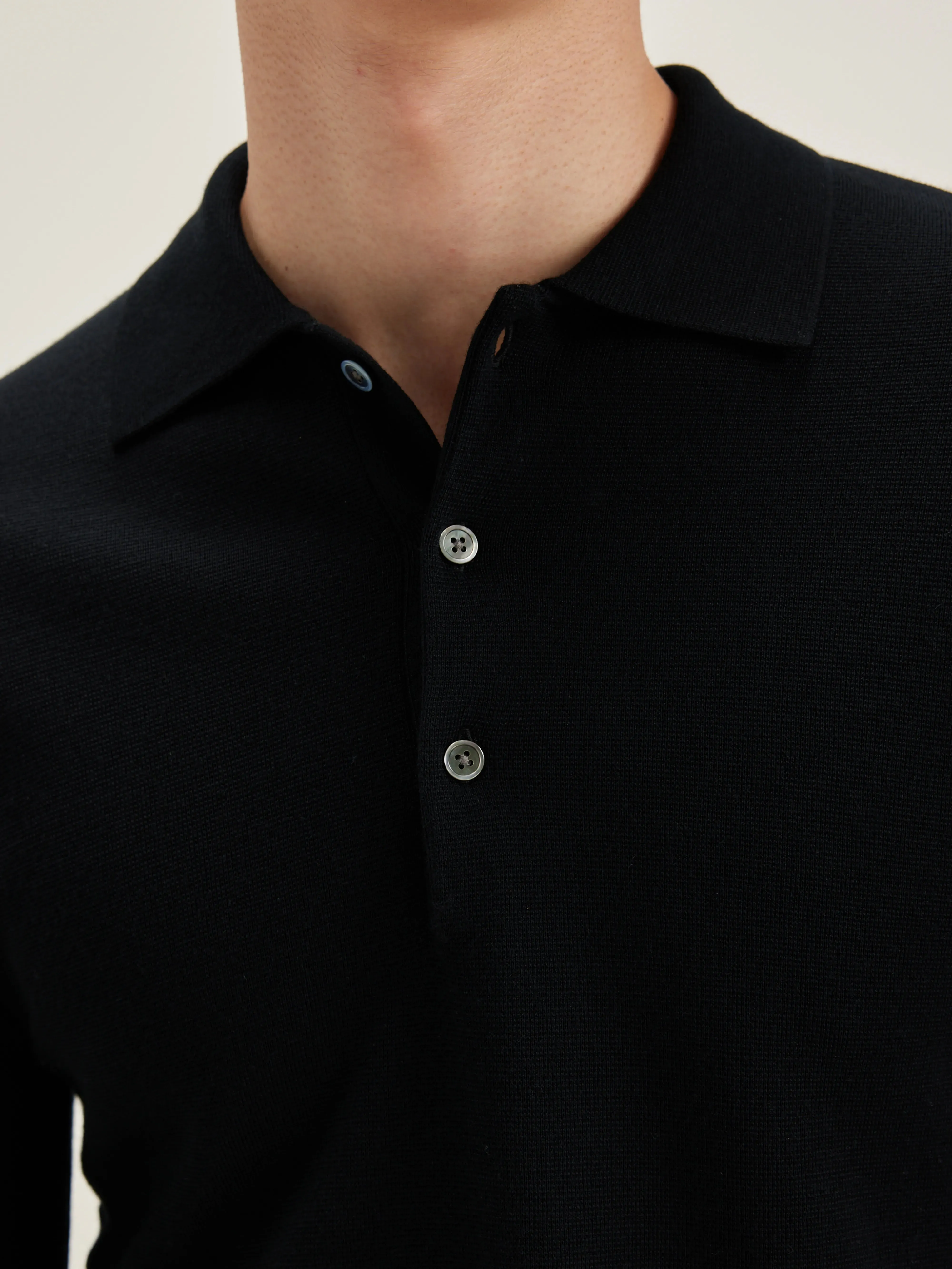 Dynol polo-style sweater (242 / M / BLACK BLUE)